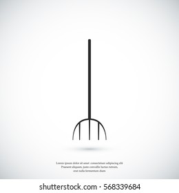 Garden fork icon, vector best flat icon, EPS