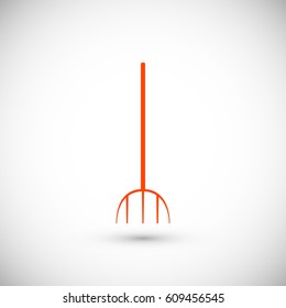Garden fork icon, vector best flat icon, EPS