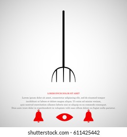 Garden fork icon, vector best flat icon, EPS