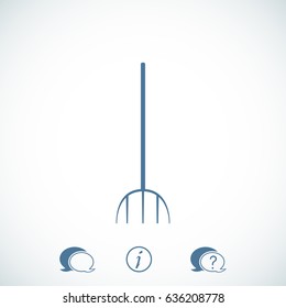 Garden fork icon, vector best flat icon, EPS
