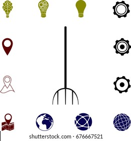 Garden fork icon, vector best flat icon, EPS