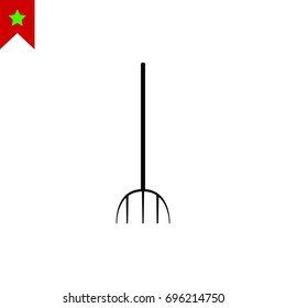Garden fork icon, vector best flat icon, EPS