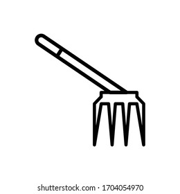 Garden fork icon vector design template