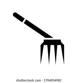 Plantilla de diseño vectorial de icono de horquilla de jardín