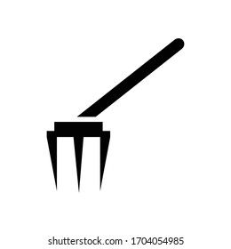 Plantilla de diseño vectorial de icono de horquilla de jardín