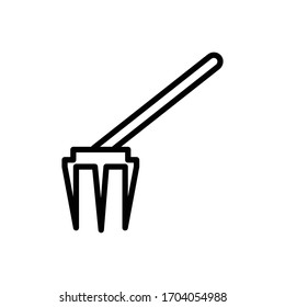Garden fork icon vector design template