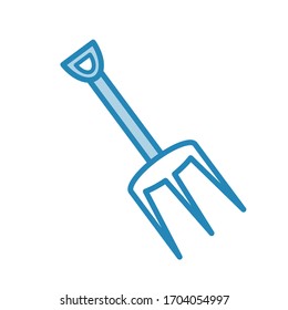 Plantilla de diseño vectorial de icono de horquilla de jardín