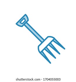 Plantilla de diseño vectorial de icono de horquilla de jardín