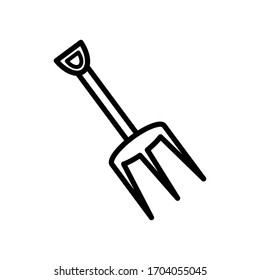 Garden fork icon vector design template