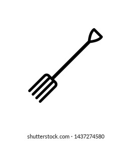 Garden Fork Icon Vector Illustration - Vector