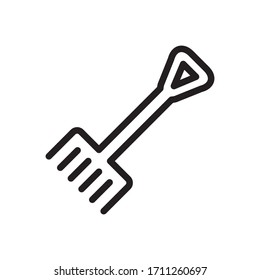 Symbol für die Vektorillustration der Gartengabel