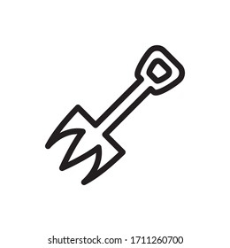 garden fork icon vector symbol template
