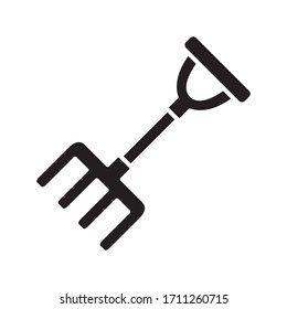 garden fork icon vector symbol template
