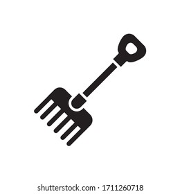 garden fork icon vector symbol template