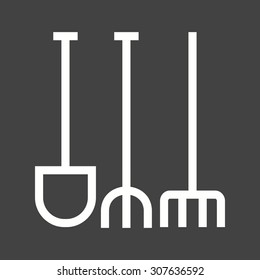 Garden, fork, maintenance icon vector image.Can also be used for gardening. Suitable for mobile apps, web apps and print media.