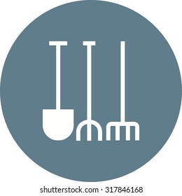 Garden, fork, maintenance icon vector image.Can also be used for gardening. Suitable for mobile apps, web apps and print media.
