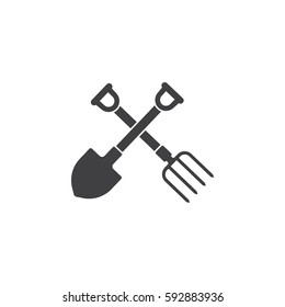 Garden Fork And Shovel Icon