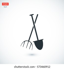 Garden fork, garden shovel icon, vector best flat icon, EPS