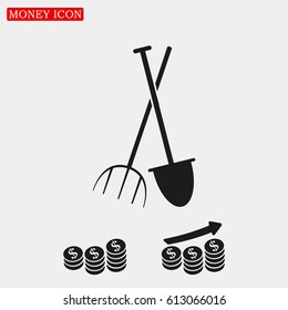 Garden fork, garden shovel icon, vector best flat icon, EPS