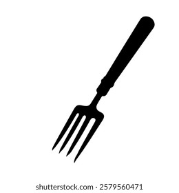 Garden fork  silhouette vector icon sign symbol illustration design.