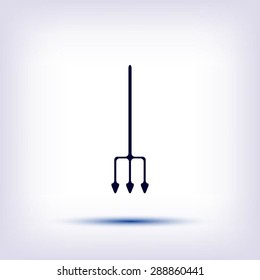 Garden fork vector icon