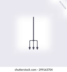 Garden fork vector icon