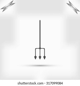 Garden fork vector icon