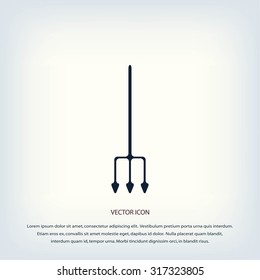 Garden fork vector icon