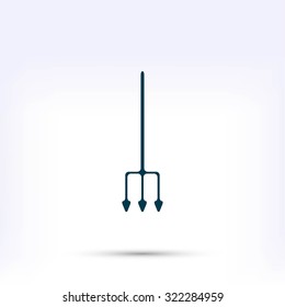 Garden fork vector icon