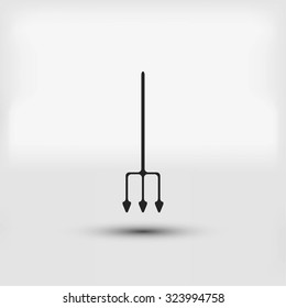 Garden fork vector icon