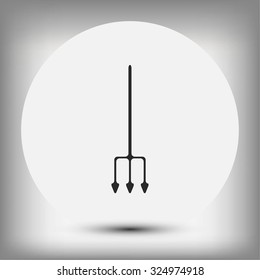 Garden fork vector icon