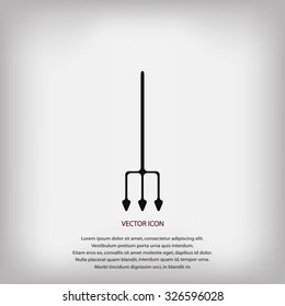 Garden fork vector icon