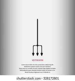 Garden fork vector icon