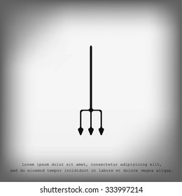 Garden fork vector icon