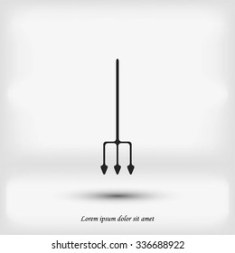 Garden fork vector icon