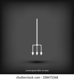 Garden fork vector icon
