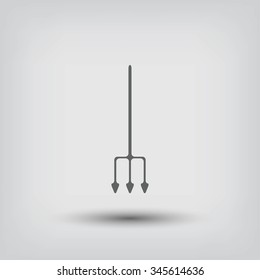 Garden fork vector icon