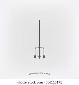 Garden fork vector icon