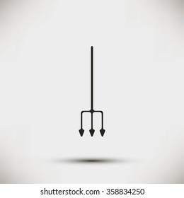 Garden fork vector icon