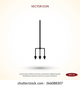Garden fork vector icon