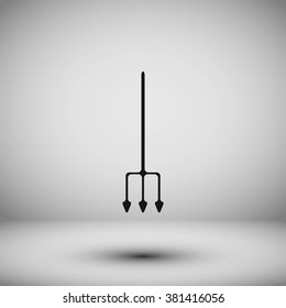 Garden fork vector icon