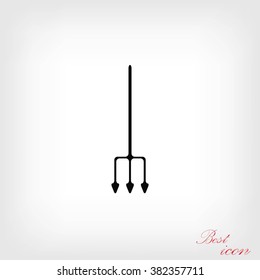 Garden fork vector icon