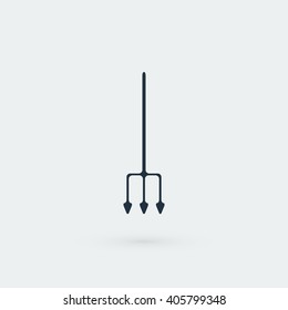 Garden fork vector icon