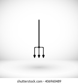 Garden fork vector icon
