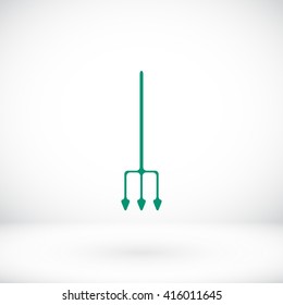 Garden fork vector icon