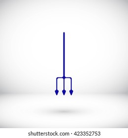 Garden fork vector icon