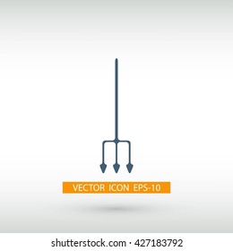 Garden fork vector icon