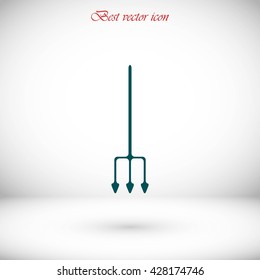 Garden fork vector icon