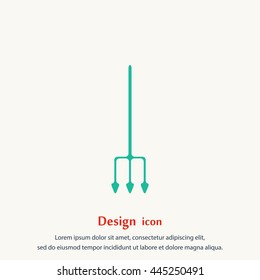 Garden fork vector icon