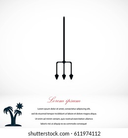 Garden fork vector icon, flat design best vector icon
